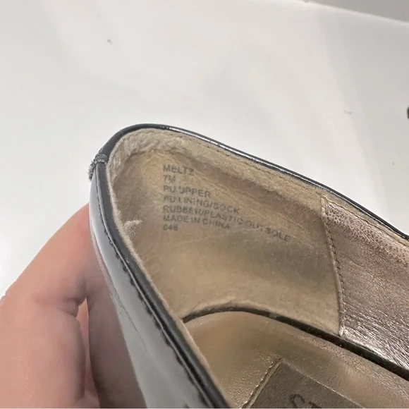 Steve Madden Platform Stilleto Heels Pumps Shiny Black Size 7 - Picture 2 of 5